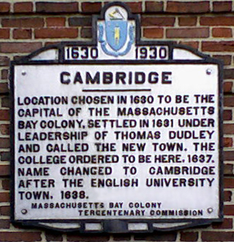 Cambridge 1630-1930 Sign